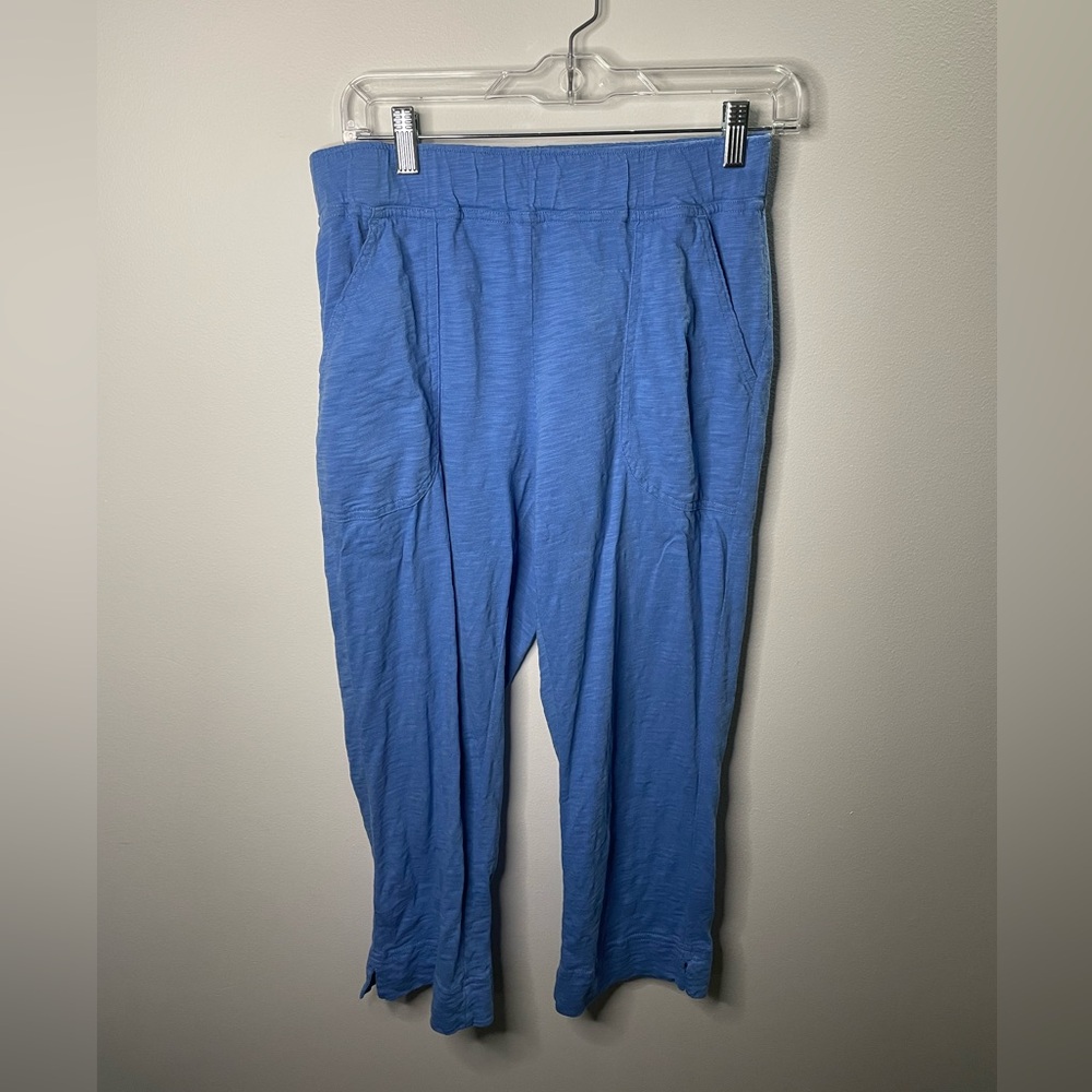 Escape by Habitat Pocket Capri Blue Lagenlook 100% Cotton Pull On Pants